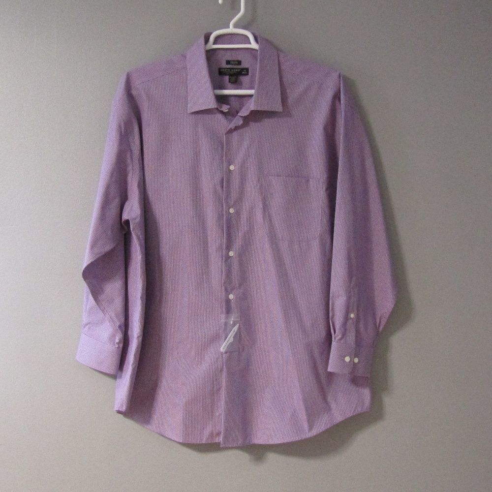 NEW Pronto Uomo Purple & White Check Dress Shirt